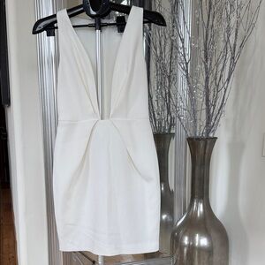 Finders Keepers Ivory Backless Dress